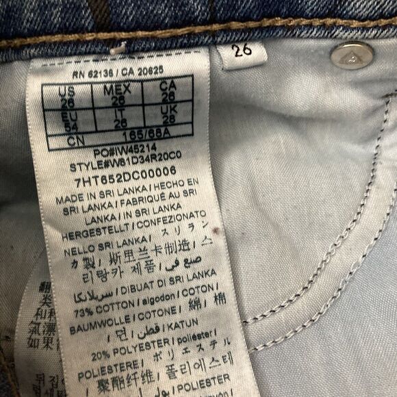 Guess Los Angeles Shorts Womens 26 Cutoff Denim Rose Embroidered - Picture 4 of 7